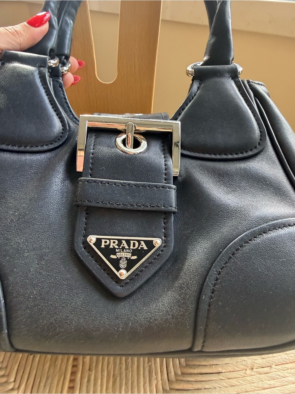 Prada Moon Leather Shoulder Bag - Picture 4 of 10